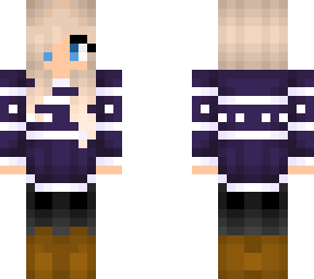 girl in purple and white sweater