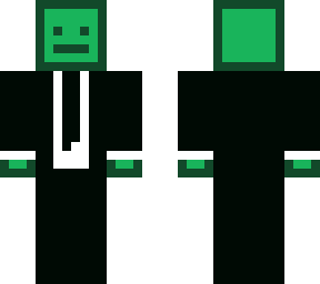 green dude in a suit