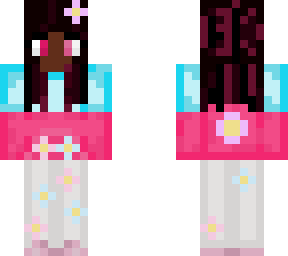 pink and blue flowers