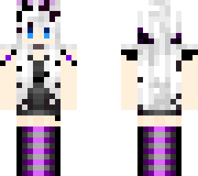 purple white haired girl