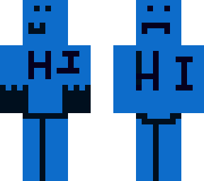 simple guy with a hi on its back and on its front