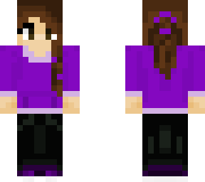 girl in purple hoodie.