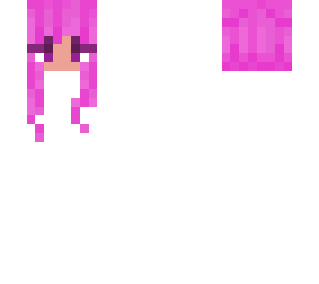 pink hair girl. head template