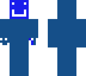 smiley face blue man