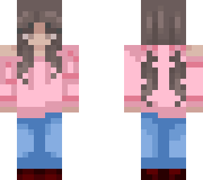 girl with a pink hoodie and ribbons on her hair fixed