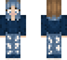 girl with blue and brown hair