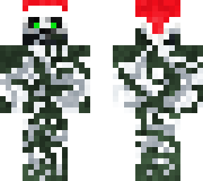 mossy skull skin with santa hat