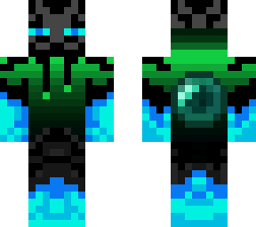 enderman green & blue