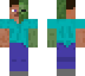 half-zombie steve
