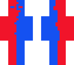 red and blue