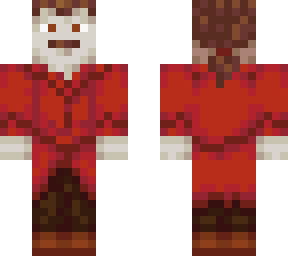 red bathrobe