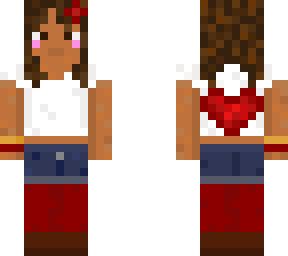 red themed girl