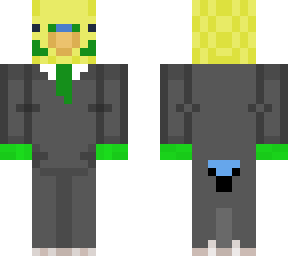 bird with a suit