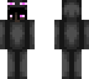 black guy in enderman onesie