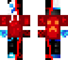blue red panda with christmas/winter hoodie