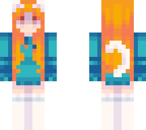 clmentine cat girl teal sweater