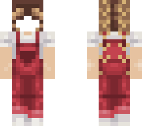 dark pink overalls with dirty blonde french braids