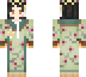 green ivy summer hanfu (with silk)