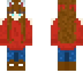 teen girl dark red jumper