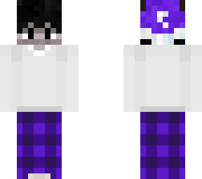 black-haired boy purple christmas fit