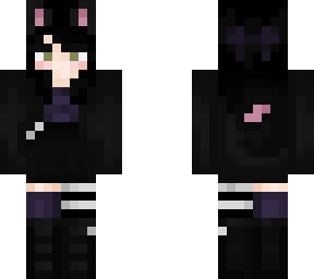 black hair catgirl vllainy <3