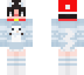 blue neko femboy with christmas hat (not mine)