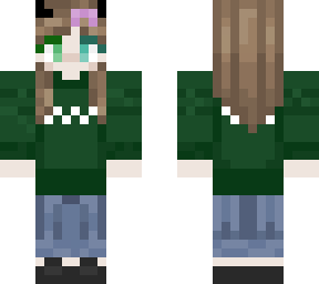 green sweater