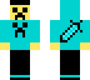 guy with a diamond sword at the back