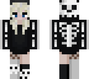 blonde hair skeleton hoodie emo