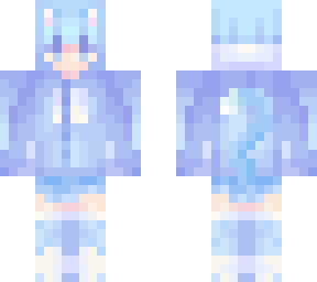 blue catgirl