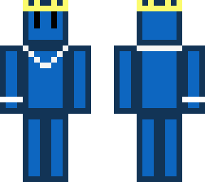 blue dude with crown and bling