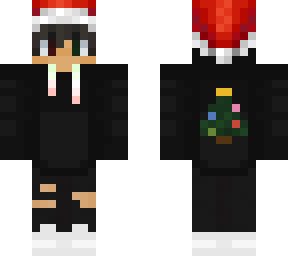 christmas tree santa hat hoodie w/ effect (look closely)