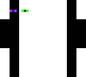 half normal and half white enderman