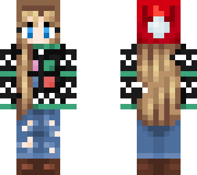 my christmas skin with santa hat and playstation christmas sweater