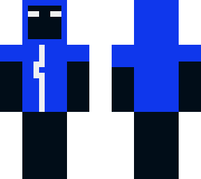 the entity with blue coat