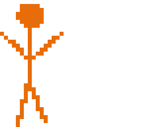 orange stick man
