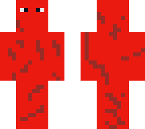 the bright red