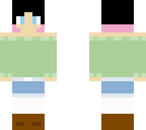 girl with green sweater