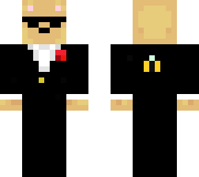 winnie the pooh in a suit (+glasses)