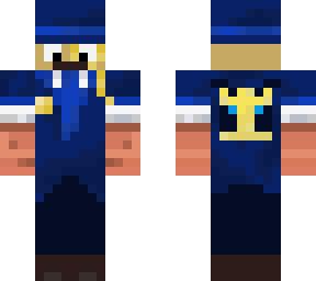 little buisness potato with copper gauntlets.