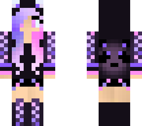 purple pink panda girl