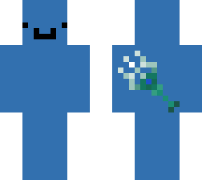 blue blob dud with a trident