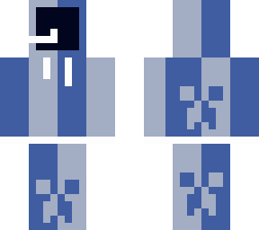 light blue and dark blue half half