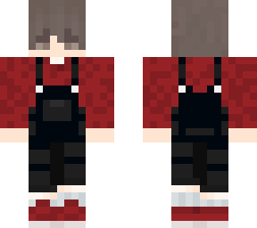 red, mullet & overalls