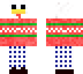 ugly pants chicken w/ christmas sweater