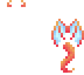 orange blue dragon wings