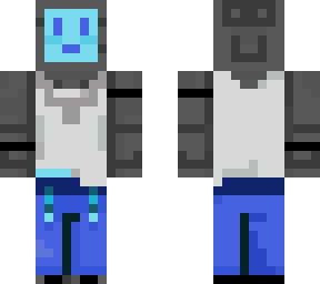 a robot in sweats