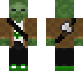 a zombie with an axe