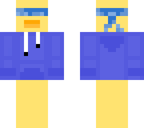 blue duck with bandana