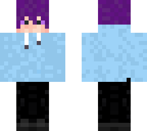 itslukashd in blue and purple hair
